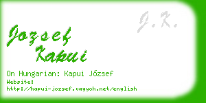 jozsef kapui business card